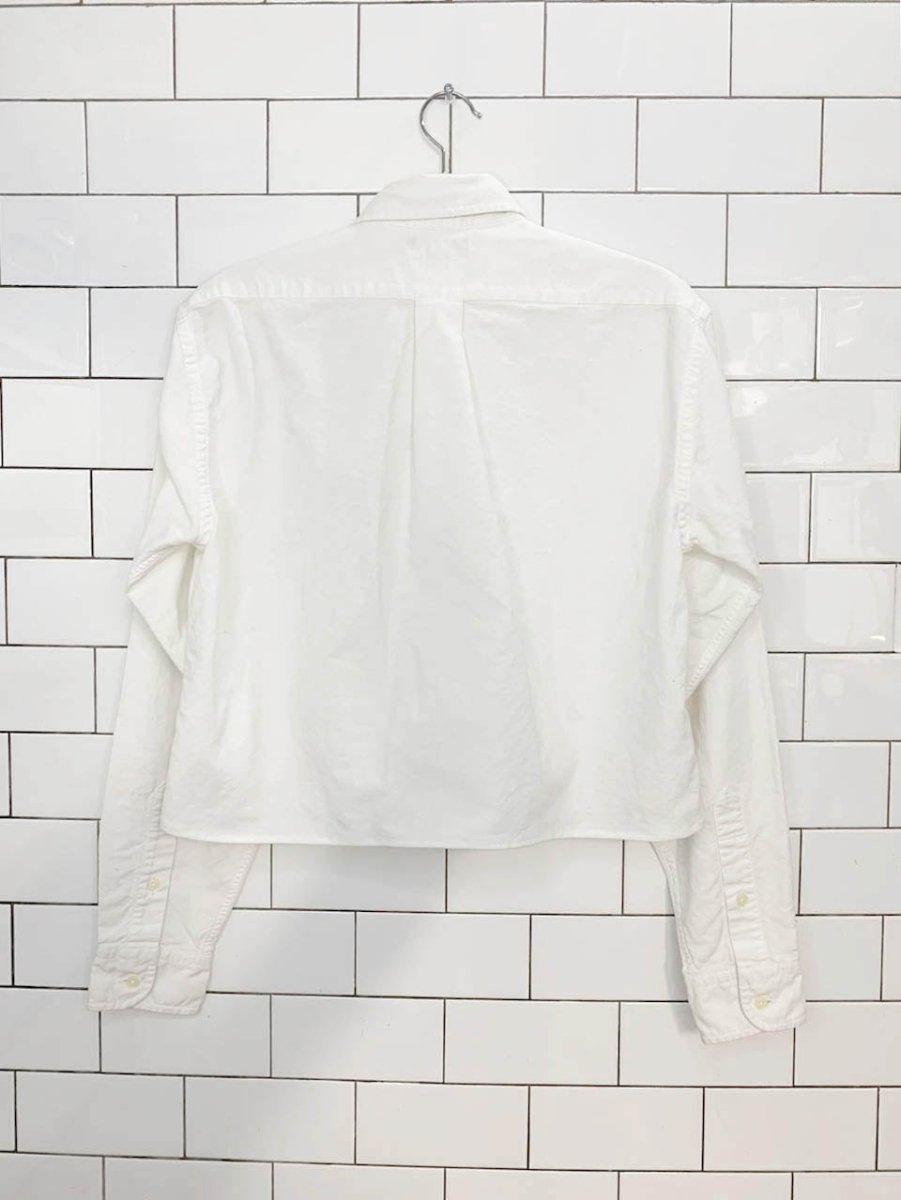 vintage 00s polo ralph lauren cropped full button shirt | rework - good market thrift store