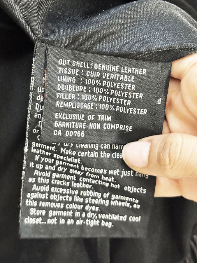 vintage 00s profilo classics leather minimal zip jacket - good market thrift store