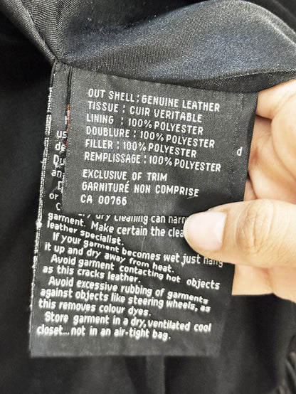 vintage 00s profilo classics leather minimal zip jacket - good market thrift store