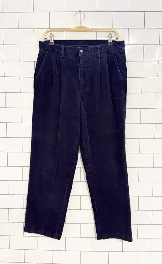 vintage 00s profilo classics pleated corduroy trousers - good market thrift store