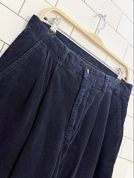 vintage 00s profilo classics pleated corduroy trousers - good market thrift store