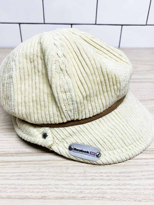 vintage 00's reebok chunky cord newsboy cap - good market thrift store