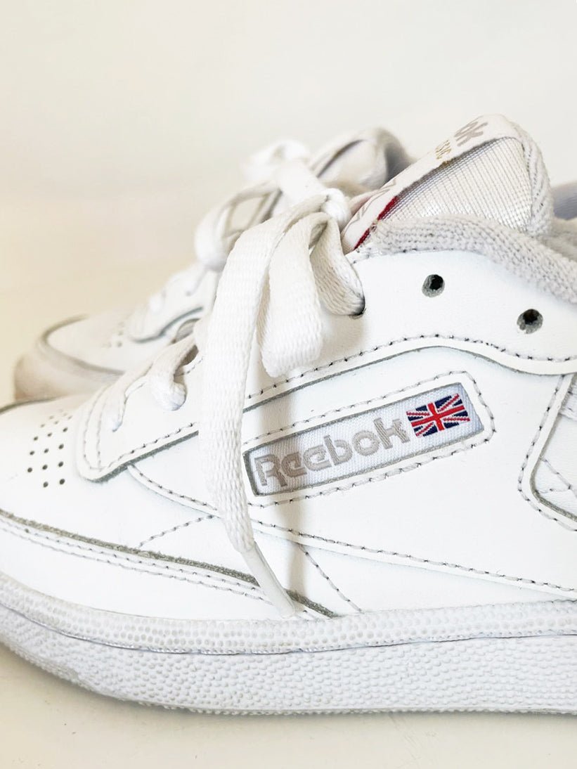 vintage 00s reebok classic club c 85 chunky logo sneakers - good market thrift store