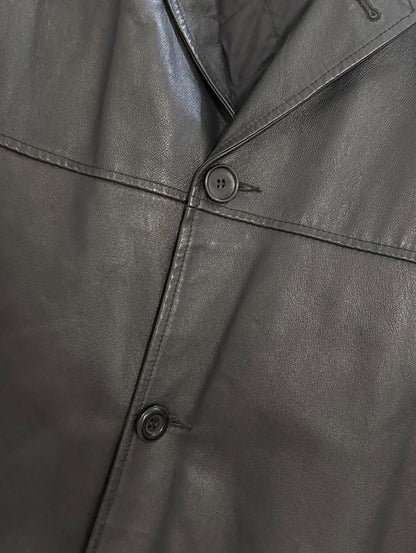 vintage 00s retreat full button leather jacket - good market thrift store