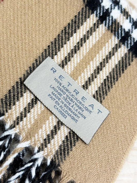 vintage 00s retreat plaid scarf | made in Germany - good market thrift store