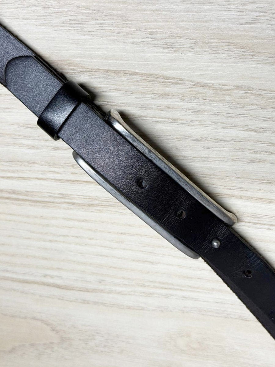 vintage 00s roots 73 leather skinny belt | made in Canada - good market thrift store