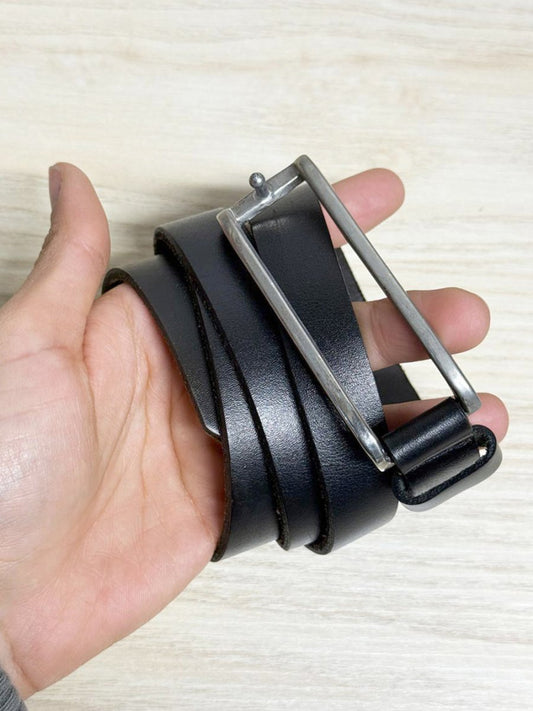 vintage 00s roots 73 leather skinny belt | made in Canada - good market thrift store