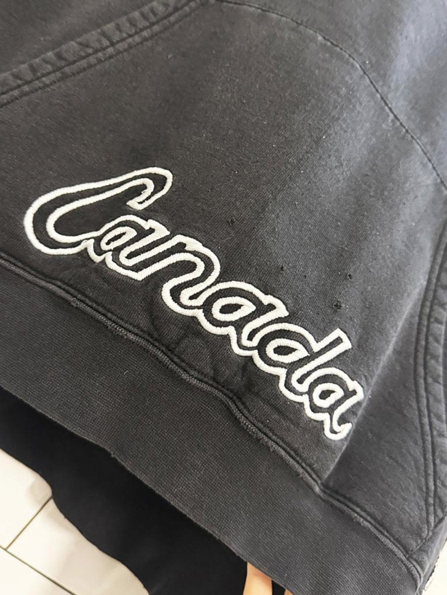 vintage 00s roots embroidered canada hooded sweatshirt | made in Canada - good market thrift store