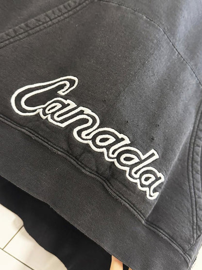 vintage 00s roots embroidered canada hooded sweatshirt | made in Canada - good market thrift store