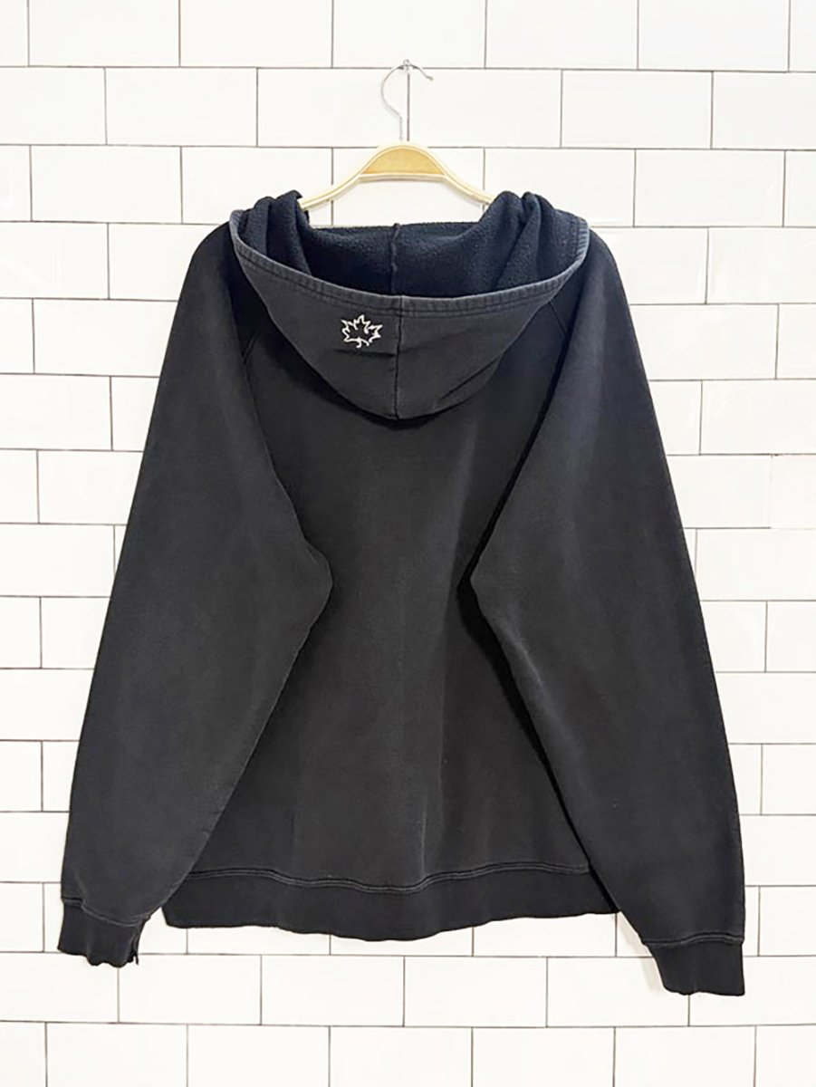 vintage 00s roots embroidered canada hooded sweatshirt | made in Canada - good market thrift store