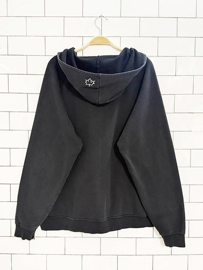 vintage 00s roots embroidered canada hooded sweatshirt | made in Canada - good market thrift store