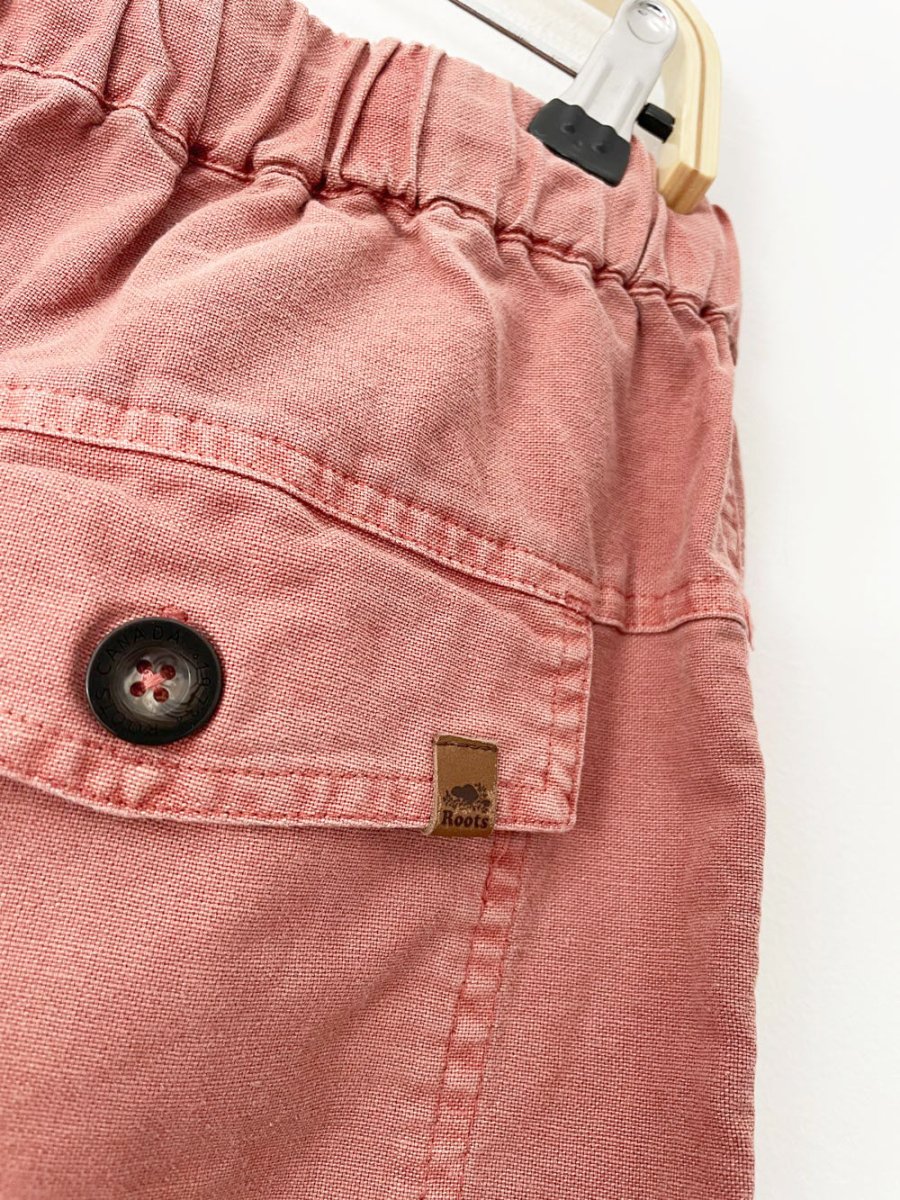 vintage 00s roots linen-blend raw hem drawstring shorts - good market thrift store