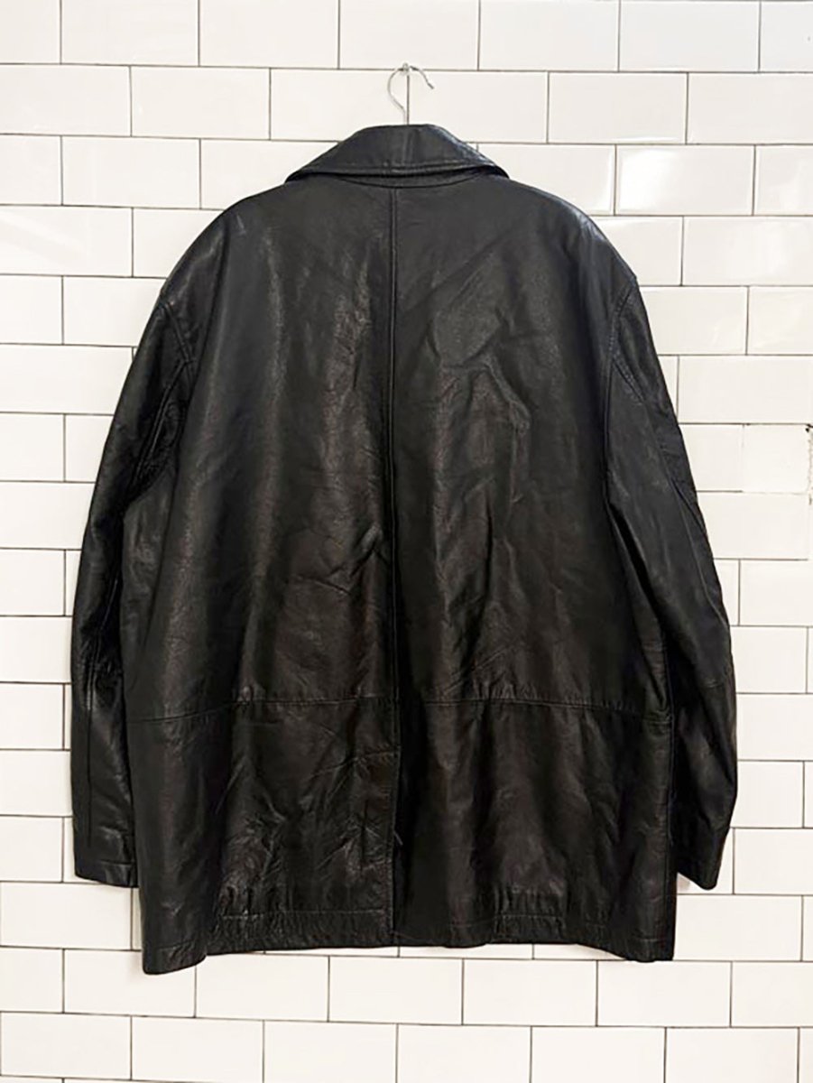 vintage 00s R&R leather full button jacket | quilted lining - good market thrift store