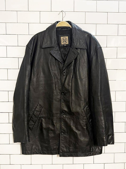 vintage 00s R&R leather full button jacket | quilted lining - good market thrift store