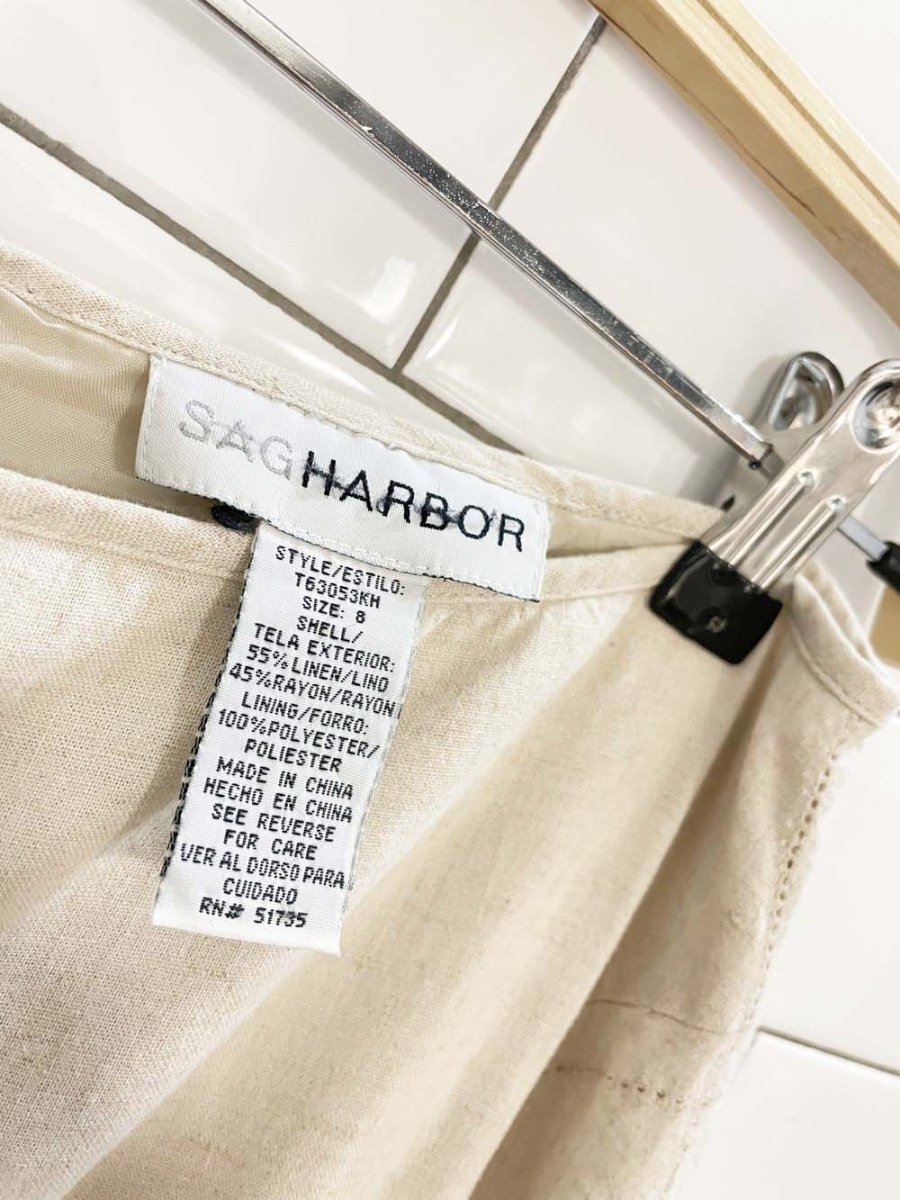 vintage 00s sag harbour linen - blend midi skirt - good market thrift store