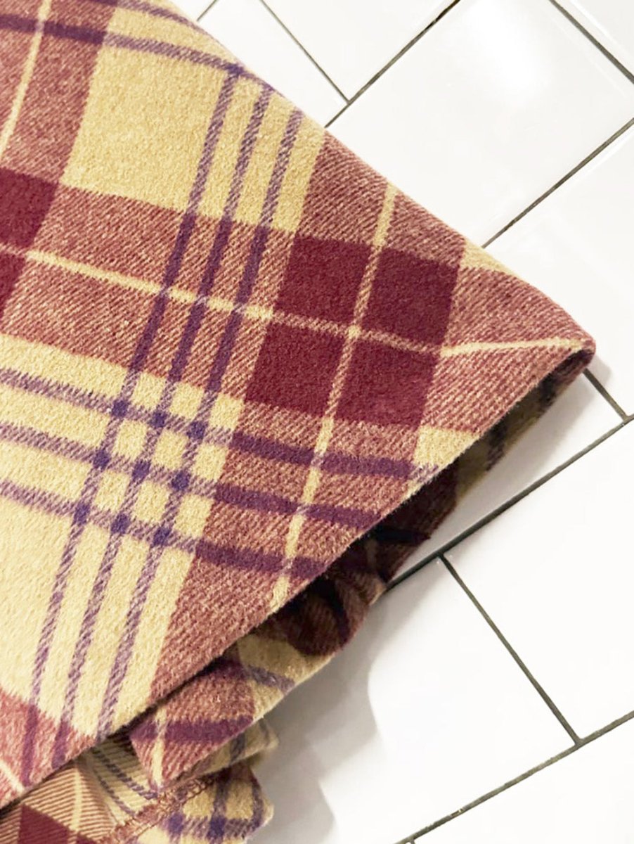 vintage 00s salon studio wool - blend plaid a - line midi skirt - good market thrift store