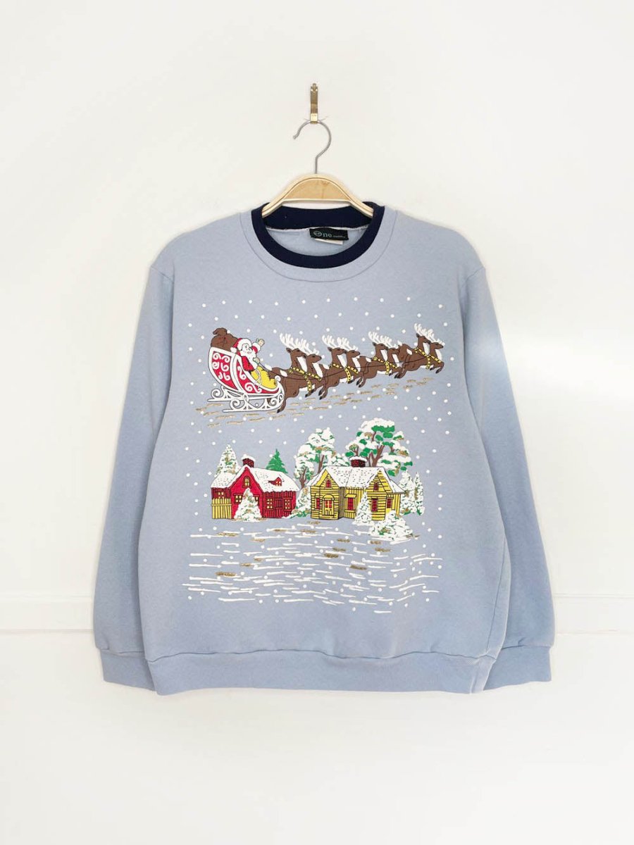 vintage 00s santa delivers presents puff graphic sweatshirt | made in Canada - good market thrift store