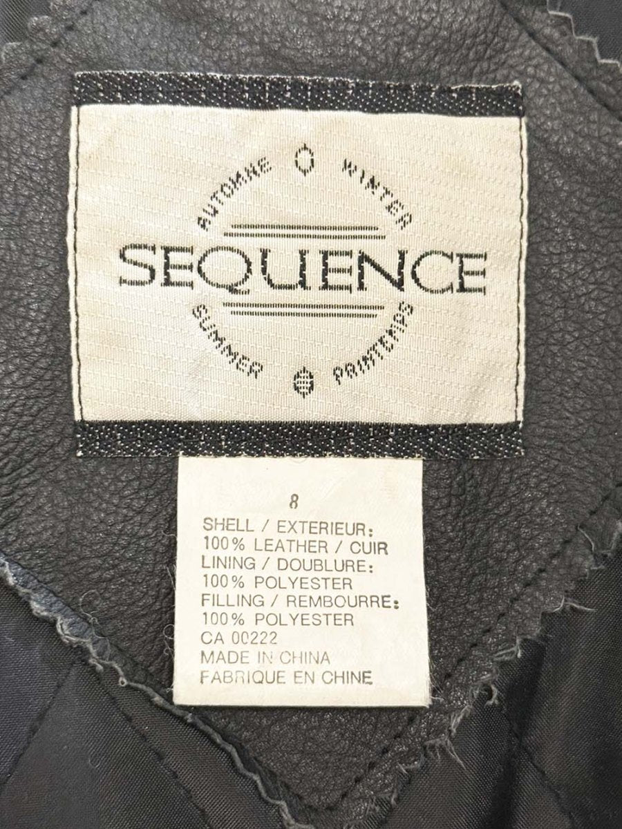 vintage 00s sequence leather full button jacket | quilted lining - good market thrift store