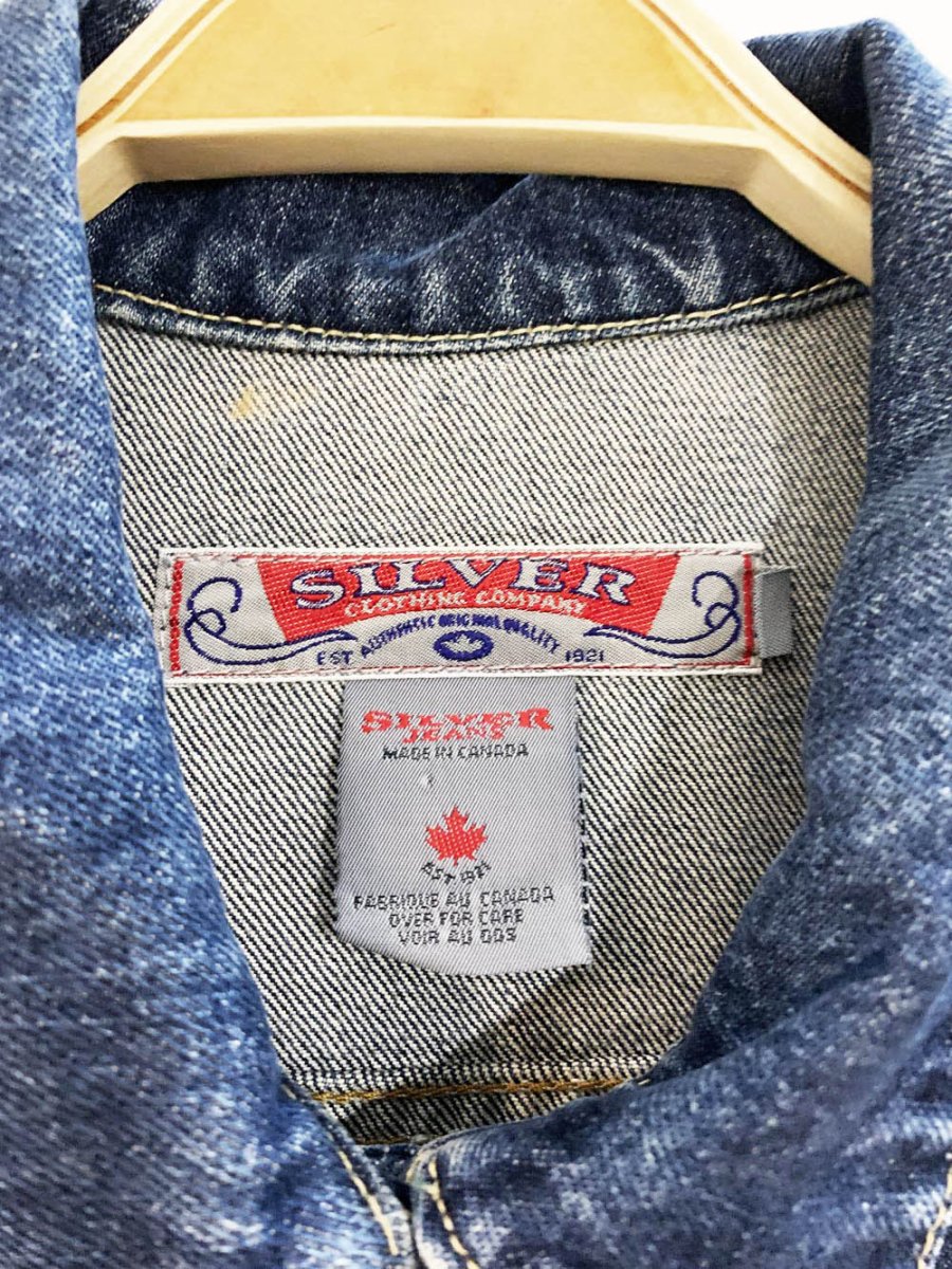 vintage 00s silver jeans cut off denim vest top | made in canada - good market thrift store
