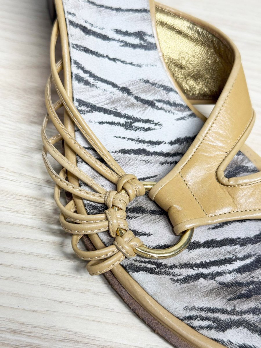 vintage 00s sofia leather slip on heeled sandal | made in Italy - good market thrift store