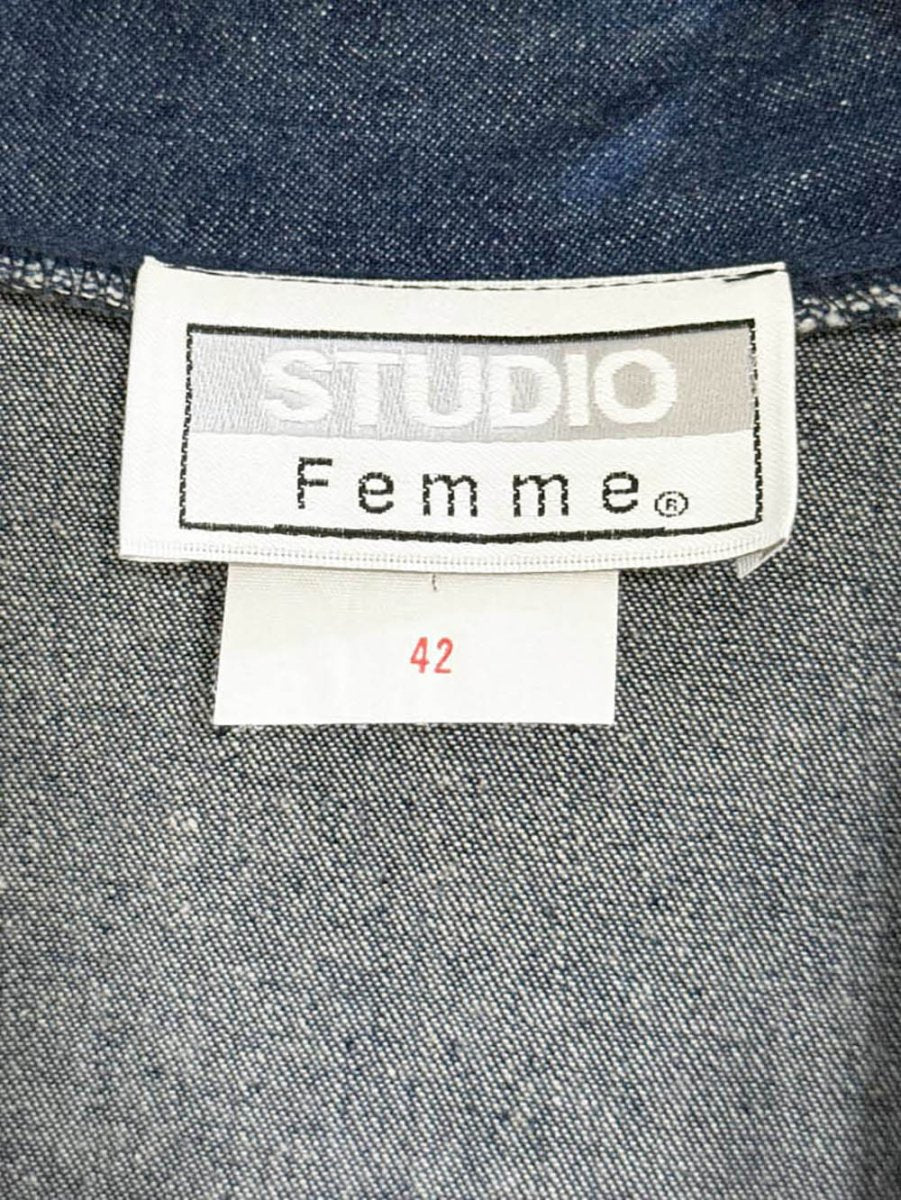 vintage 00s studio femme butterfly embroidered denim shirt | made in Canada - good market thrift store