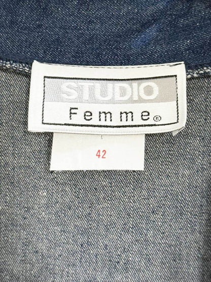 vintage 00s studio femme butterfly embroidered denim shirt | made in Canada - good market thrift store