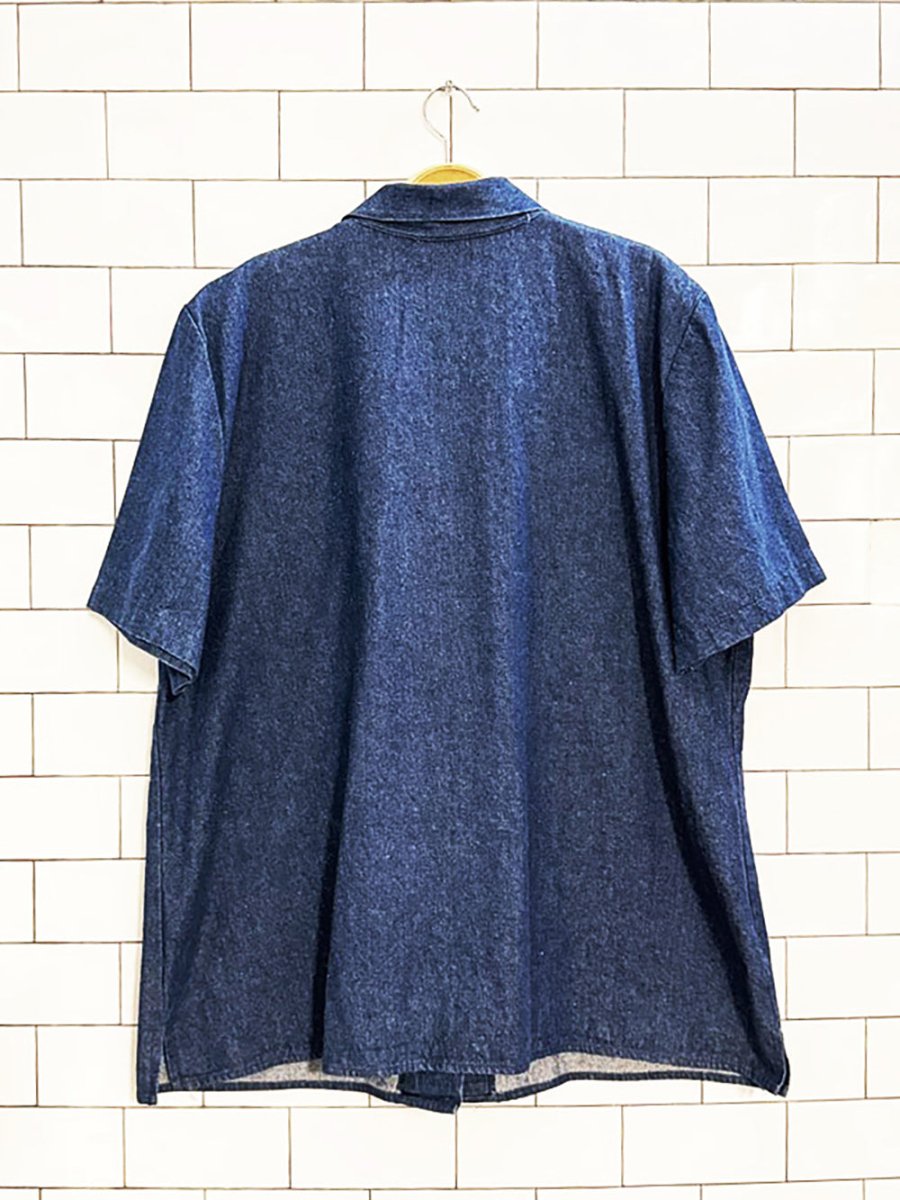 vintage 00s studio femme butterfly embroidered denim shirt | made in Canada - good market thrift store