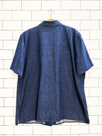 vintage 00s studio femme butterfly embroidered denim shirt | made in Canada - good market thrift store