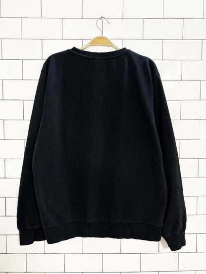 vintage 00s stussy black panther crewneck sweatshirt | made in usa - good market thrift store