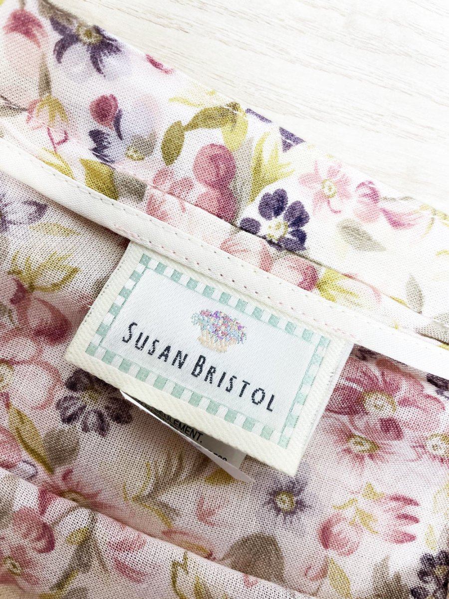vintage 00s susan bristol floral a-line midi skirt | made in Canada - good market thrift store