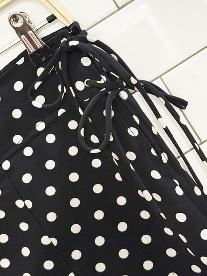 vintage 00s suzy shier polka dot knee - length skirt | made in Canada - good market thrift store