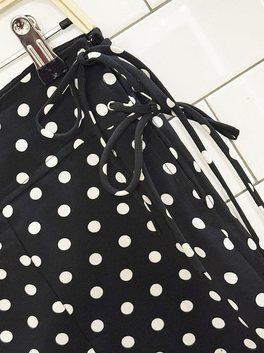 vintage 00s suzy shier polka dot knee - length skirt | made in Canada - good market thrift store