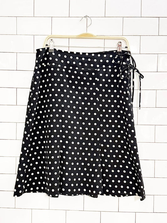 vintage 00s suzy shier polka dot knee - length skirt | made in Canada - good market thrift store