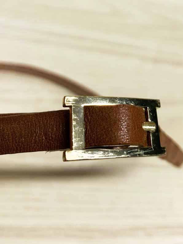 vintage 00s talbots leather slim belt - good market thrift store