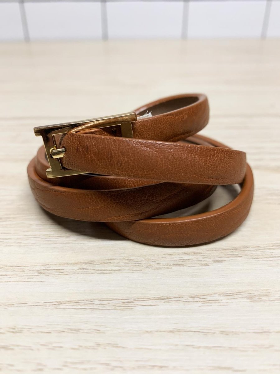 vintage 00s talbots leather slim belt - good market thrift store