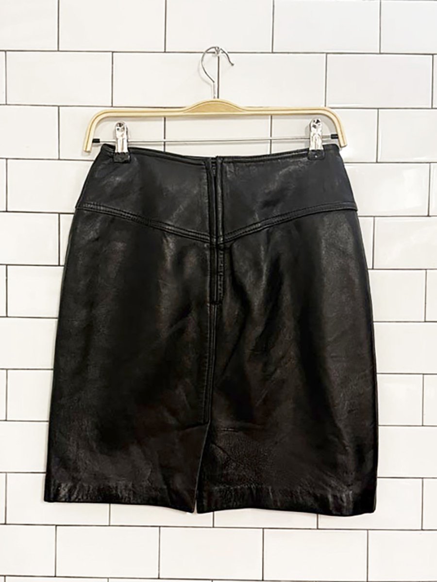 vintage 00s the limited butter leather mini skirt | lambskin - good market thrift store