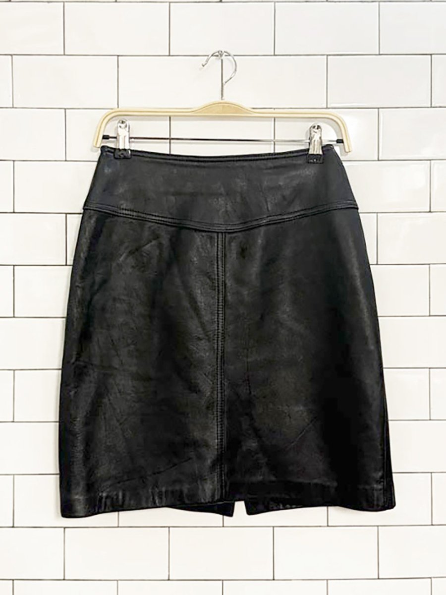 vintage 00s the limited butter leather mini skirt | lambskin - good market thrift store