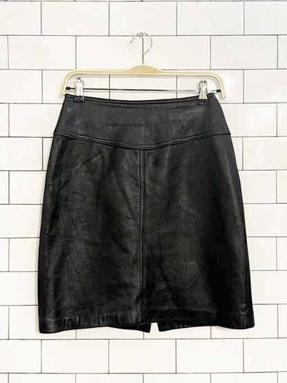 vintage 00s the limited butter leather mini skirt | lambskin - good market thrift store