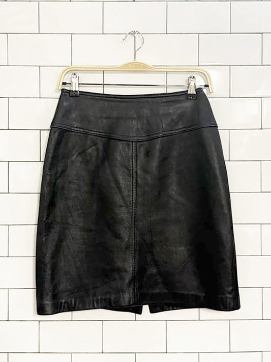 vintage 00s the limited butter leather mini skirt | lambskin - good market thrift store