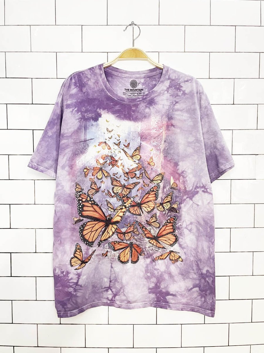 vintage 00s the mountain butterfly tie dye tee - good market thrift store