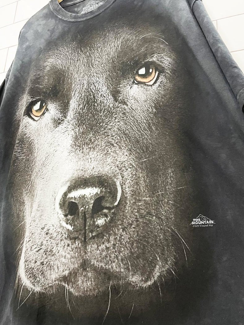 vintage 00s the mountain dog face tie dye tee | made in USA - good market thrift store