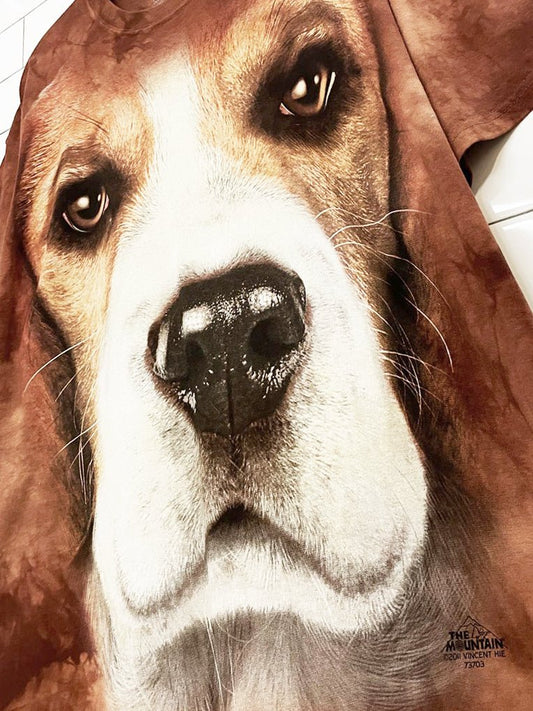 vintage 00s the mountain dog face tie dye tee | made in USA - good market thrift store