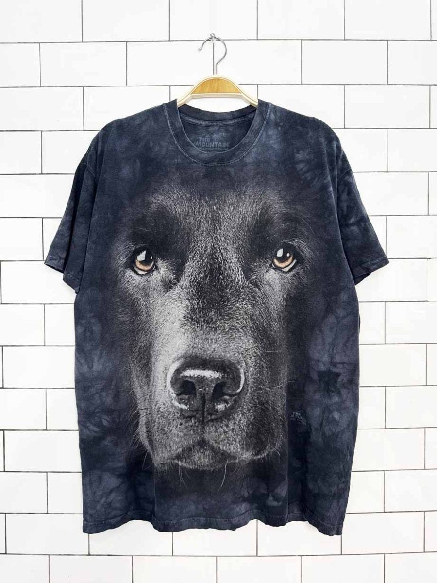 vintage 00s the mountain dog face tie dye tee | made in USA - good market thrift store