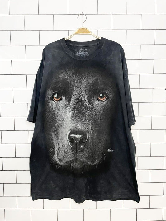 vintage 00s the mountain dog face tie dye tee | made in USA - good market thrift store