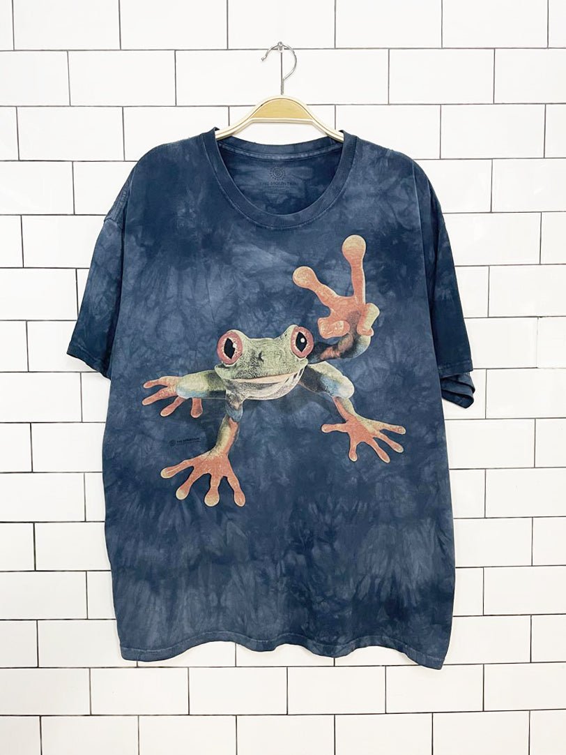 vintage 00s the mountain frog print tie dye tee | made in USA - good market thrift store
