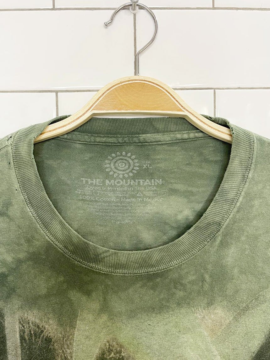 vintage 00s the mountain jaguar jungle tie dye tee - good market thrift store