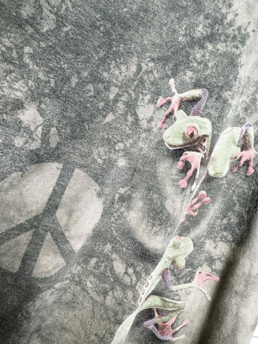 vintage 00s the mountain peace frogs tie dye tee - good market thrift store