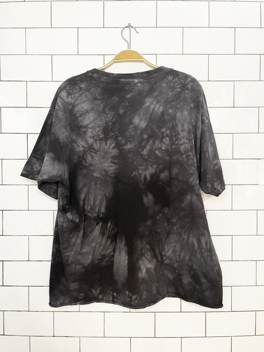 vintage 00s the mountain tie dye white tiger cropped tee - good market thrift store