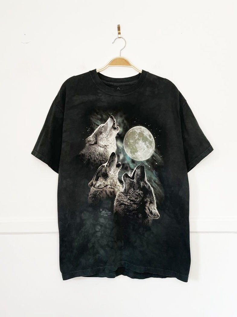 vintage 00s the mountain wolf moon tie dye tee | made in usa - good market thrift store