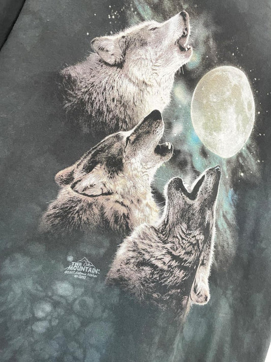 vintage 00s the mountain wolf moon tie dye tee | made in usa - good market thrift store